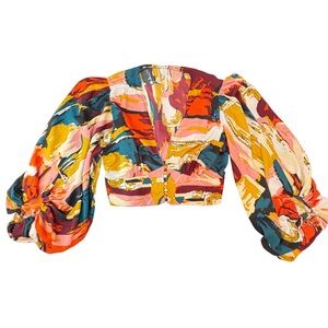 Live 4 Truth Multicolor Abstract Blouse big sleeves 1x